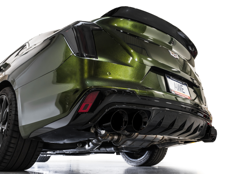 Cadillac CT4-V Blackwing Performance Exhaust - AWE Tuning - Cat-Back SwitchPath - Diamond Black - `21-`27